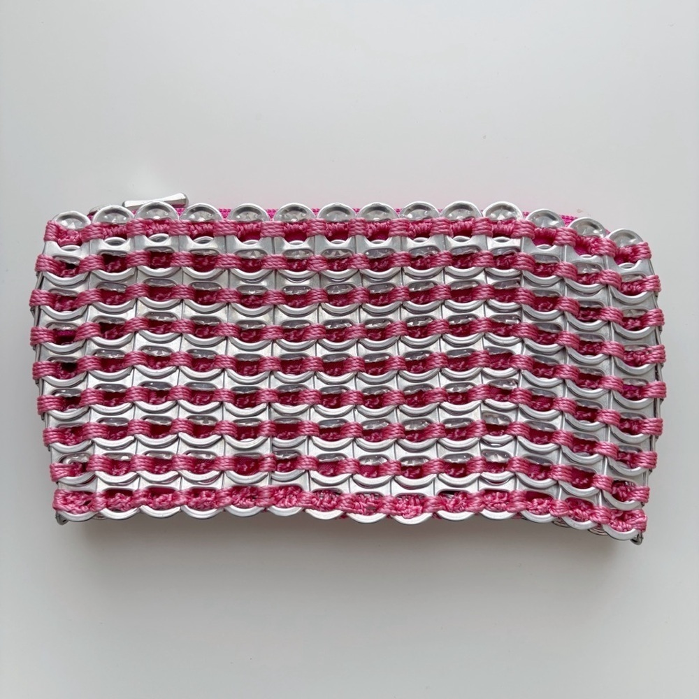 Escama Studio Chica Rosa Pop Tab Clutch Bag 8" X 4"